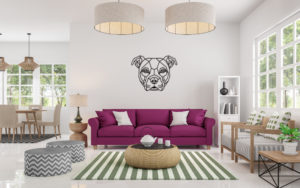 Line Art - Hond - Amerikaanse Bulldog