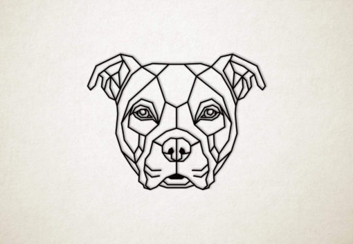 Line Art - Hond - Amerikaanse Bulldog