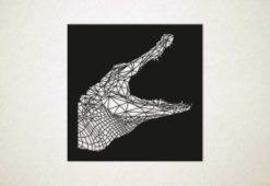 Line Art - Krokodil vierkant