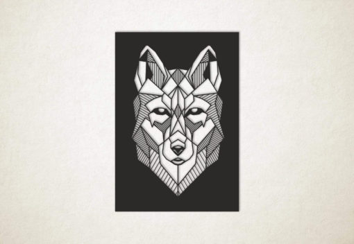 Line Art - Wolf vierkant 3
