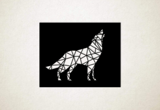 Line Art - Wolf vierkant 4