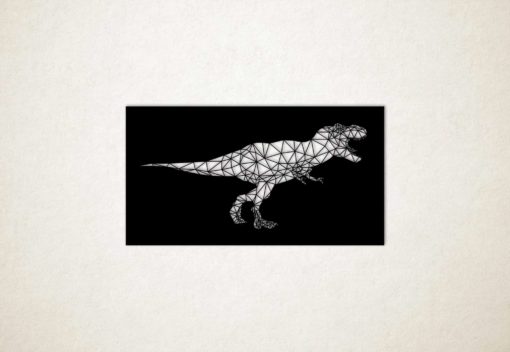 Line Art - Dinosaurus T-Rex vierkant