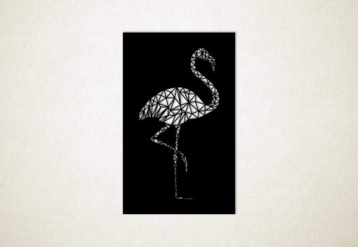 Line Art - Flamingo vierkant