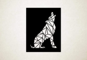Line Art - Wolf vierkant 5