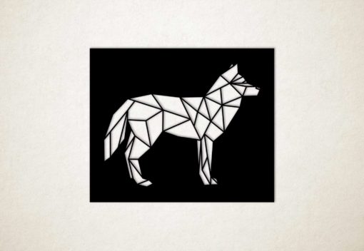 Line Art - Wolf vierkant 7