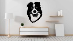 Wanddecoratie - Vrolijke Border Collie hond