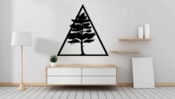 Wanddecoratie - Wandpaneel driehoek - boom