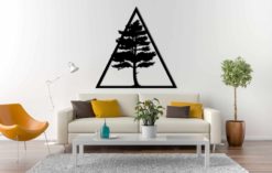 Wanddecoratie - Wandpaneel driehoek - boom