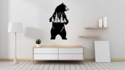 Wanddecoratie - Staande beer - natuur