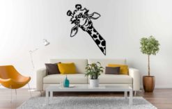 Wanddecoratie - Nieuwsgierige Giraffe