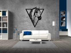 Wanddecoratie - Wandpaneel driehoek - paard