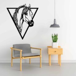Wanddecoratie - Wandpaneel driehoek - paard