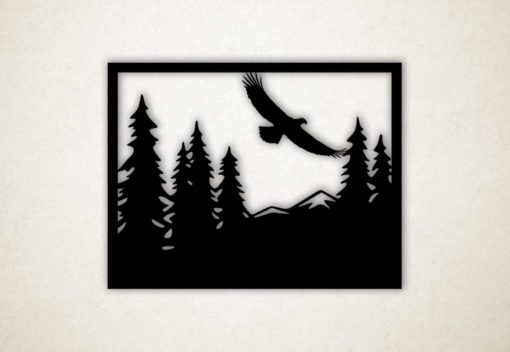 Wanddecoratie - Wandpaneel - adelaar in bos