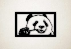 Wanddecoratie - Wandpaneel - panda etend