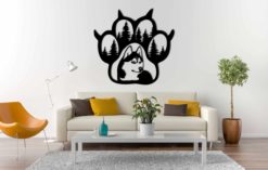 Wanddecoratie - Berenpoot Wolf
