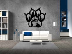 Wanddecoratie - Berenpoot Wolf
