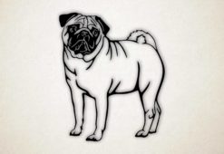Wanddecoratie - Pug - hond