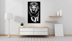 Wanddecoratie - Wandpaneel leeuw tijger