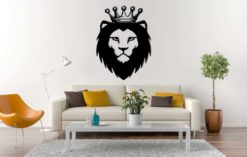 Wanddecoratie - Leeuw met kroon