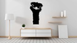 Wanddecoratie - Struisvogel hoofd