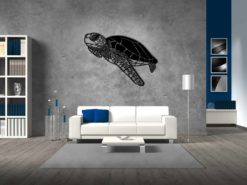 Wanddecoratie - Schildpad zwemmend