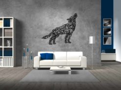 Wanddecoratie - Takken in vorm van wolf