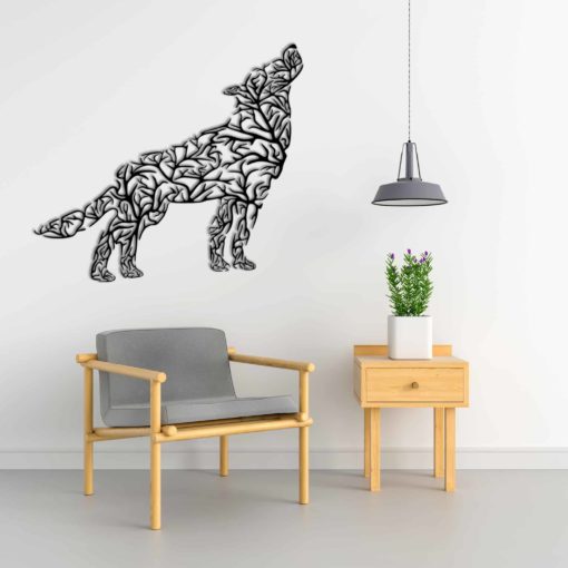 Wanddecoratie - Takken vorm van wolf - Emax Deco