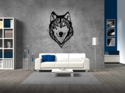 Wanddecoratie - Husky hoofd - hond