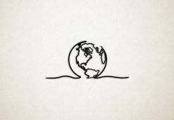 Wanddecoratie - Globe Wereldkaart