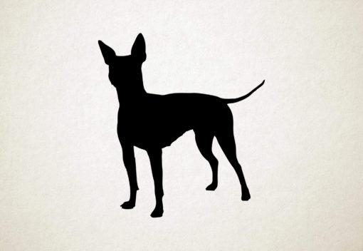 Silhouette hond - American Hairless Terrier - Amerikaanse haarloze terriër