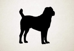 Silhouette hond - Kuchi Afghan Shepard - Kuchi Afghaanse herder