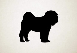 Silhouette hond - Miniature Shar Pei - Miniatuur Shar Pei