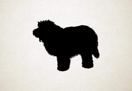 Silhouette hond - Old English Sheepdog - Oude Engelse herdershond