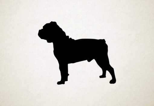 Silhouette hond - Olde English Bulldogge - Oud Engelse Bulldogge