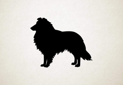 Silhouette hond - Shetland Sheepdog - Shetland-herdershond