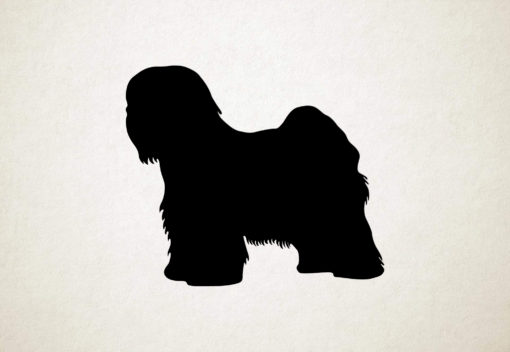 Silhouette hond - Tibetan Terrier - Tibetaanse Terriër