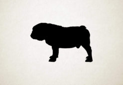 Silhouette hond - Toy Bulldog